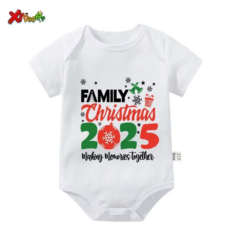 Christmas Family Match Outfit T Shirt 2025 Family Matching Shirts Outfit Shirt Family Look Party Tops Baby Outfits Clothes Gift