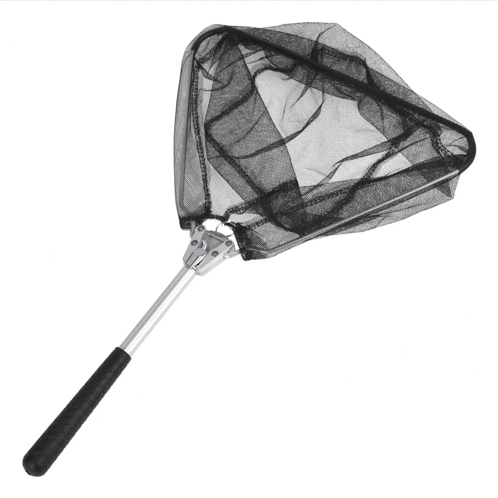 Folding Fishing Landing Net Aluminium Alloy Fishing Net Fly Fishing Net for Carp Fishing Catching Releasing