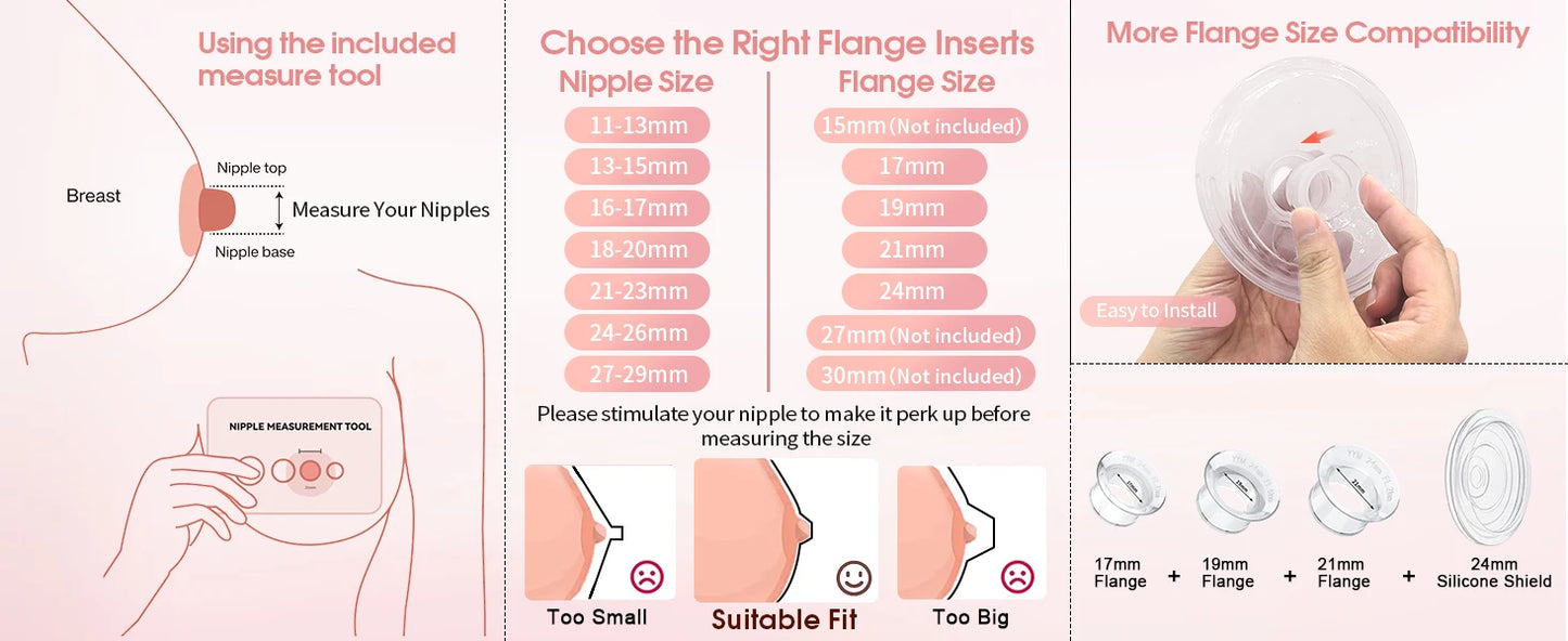 2 Pcs Electric Wearable Breast Pump Silent Milk Extractor Painless Automatic Milker Comfort Breastfeeding 1200mAh USB Chargable