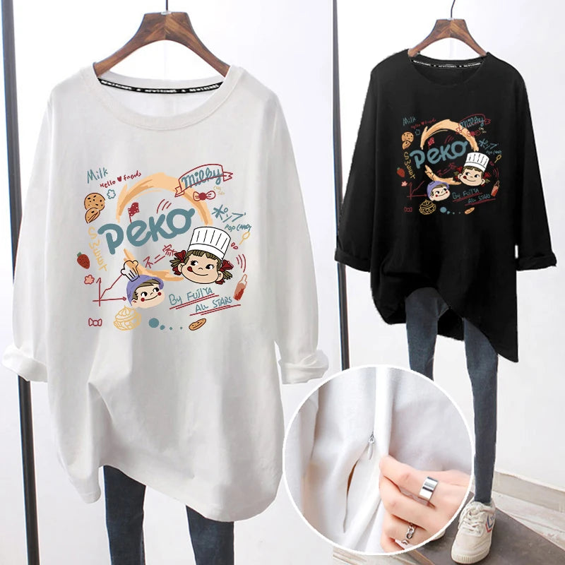 Fashoin Maternity Nursing Tops Clothings Nursing Mom Shirt Long Sleeve Pregnant Shirt Spring and Autumn Maternity Clothes