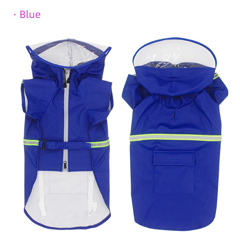 Dog Raincoat Durbin Golden Retriever Labrador Poncho Medium Large Dog Husky Rainy Days Waterproof Pet Dog Clothes