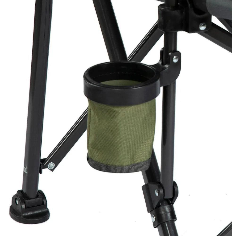 Heated Portable Camp Chair Lightweight USB Compatible Adjustable Backrest Outdoor Sports Cupholder Battery Required Easy