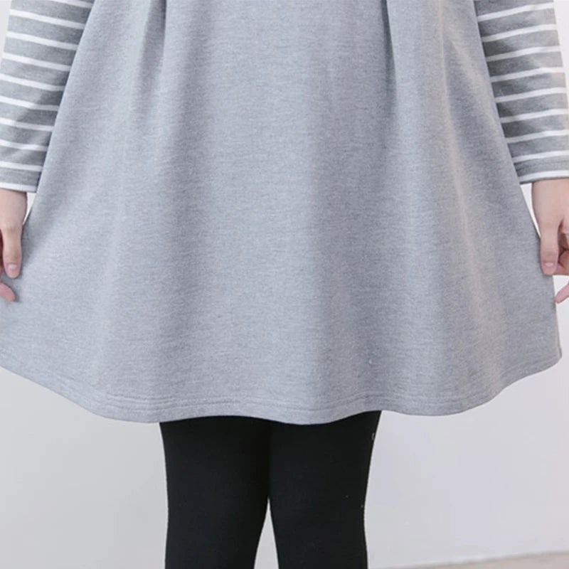 Spring and Autumn Maternity Dress Sweet Casual Loose Straight Clothes for Pregnant Women Elegant Long Sleeve Maternity Dress F5