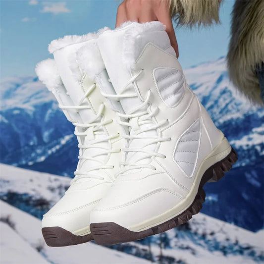 Men's Snow Boots for Men Casual Winter Shoes Platform Non-slip Warm Fur Ankle Boots Plush Combat Outdoor Hiking Motorcycle Boots