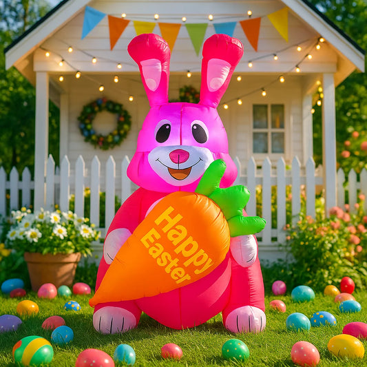 Party Holiday DIY Decorations Easter Train with Bunny Basket Colorful Eggs Inflatable Decor Garden Outdoors Home Party Ornament