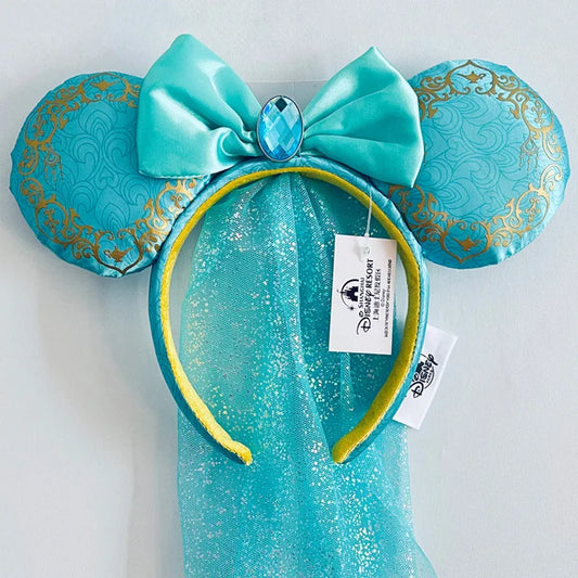 Disney Mickey Minnie Ears Mulan Headband Easter Eggs Hair Hoop Cosplay Hairband Disneyland Sequin Girl Big Bow Headband Decorate
