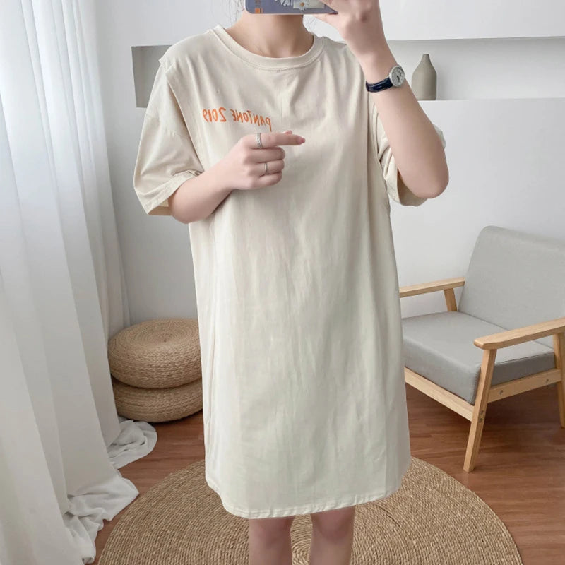 Mom Pregnant Summer Breastfeeding T-shirt Short Sleeve O-neck Printing Nursing Tops Pregnant Women Outer Clothes For Postpartum