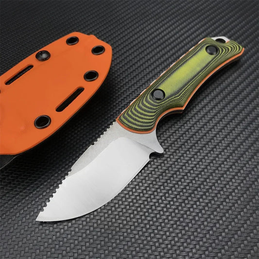 BM 15017 Fixed Blade Knife 8Cr13Mov Blade Drop Point G10 Handle Self-defense Outdoor Tactical Camping EDC Tool with K Sheath