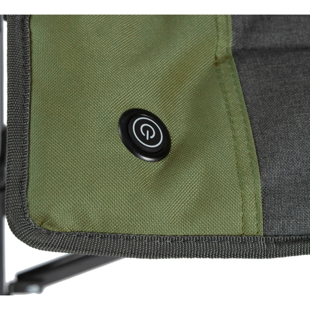 Heated Portable Camp Chair Lightweight USB Compatible Adjustable Backrest Outdoor Sports Cupholder Battery Required Easy