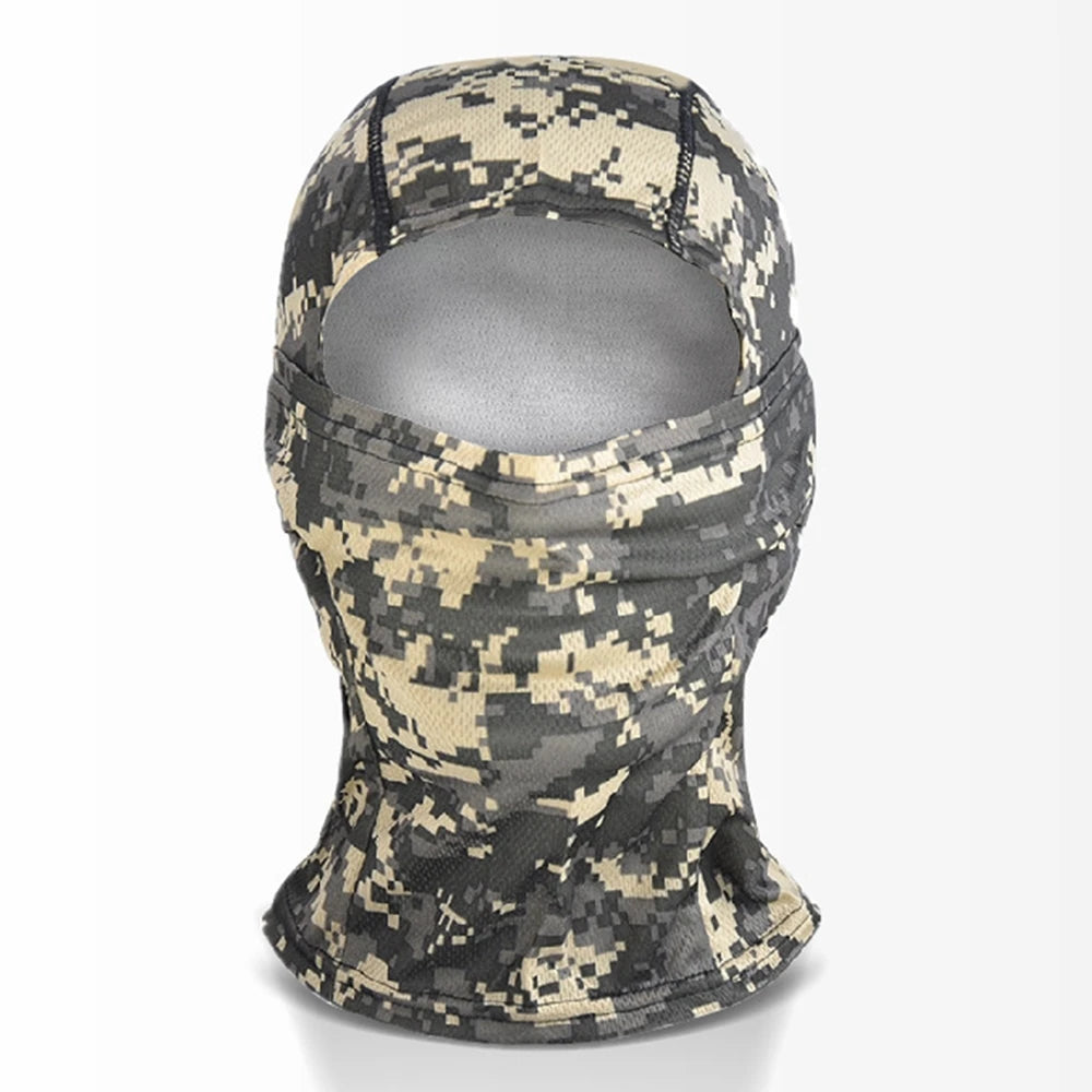 Tactical Camouflage Balaclava Hat Motorcycle Face Mask Lycra Moto Biker Wind Cap Mask Stopper Windproof Bicycle Cycling Headgear