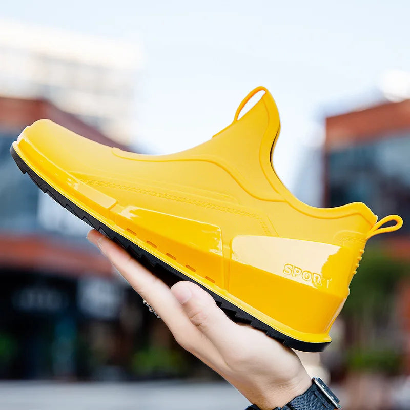 Ankle Rain Boots  Waterproof Shoes Outdoor Rain Boots Fishing Non-slip Rubber Shoes Thick Soled Water Shoes