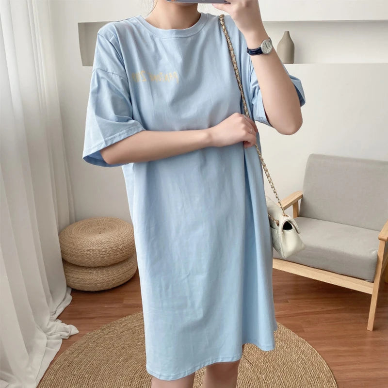 Mom Pregnant Summer Breastfeeding T-shirt Short Sleeve O-neck Printing Nursing Tops Pregnant Women Outer Clothes For Postpartum