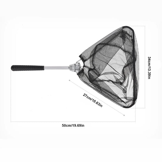 Folding Fishing Landing Net Aluminium Alloy Fishing Net Fly Fishing Net for Carp Fishing Catching Releasing