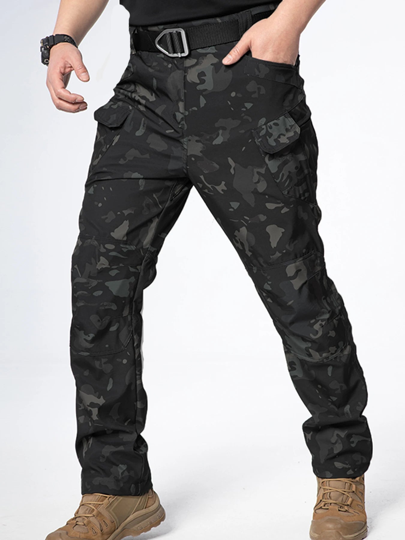 Men Combat Pants With Knee Pads Tactical Cargo Sport Trousers Camouflage Multicam Trekking Hunting Clothes