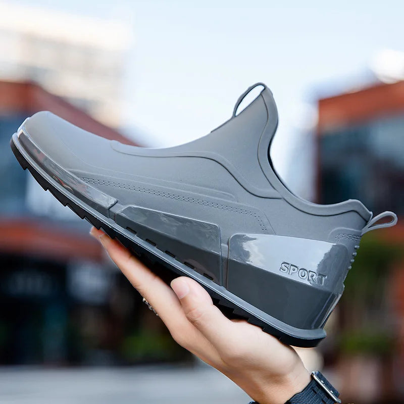 Ankle Rain Boots  Waterproof Shoes Outdoor Rain Boots Fishing Non-slip Rubber Shoes Thick Soled Water Shoes