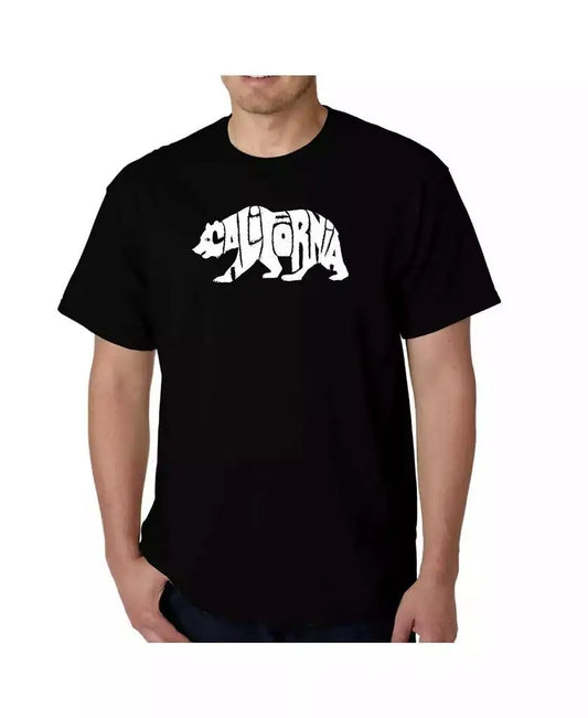 LA Pop Art | Men's Word Art T-Shirt - California Bear
