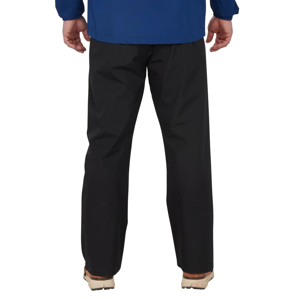 Lightweight Water-Resistant Men's Rain Pants with Elastic Waistband Adjustable Zippered Cuff Breathable Fabric Outdoor Travel