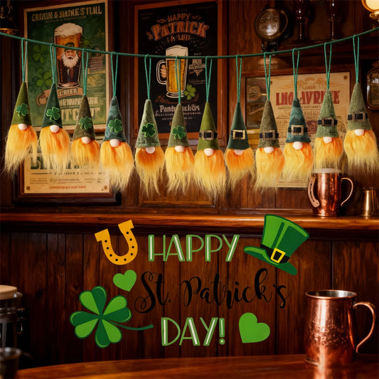 St Patrick s Day Leprechaun Figurine Festive Hanging Decor for Home Office Party Celebration and Holiday Cheer