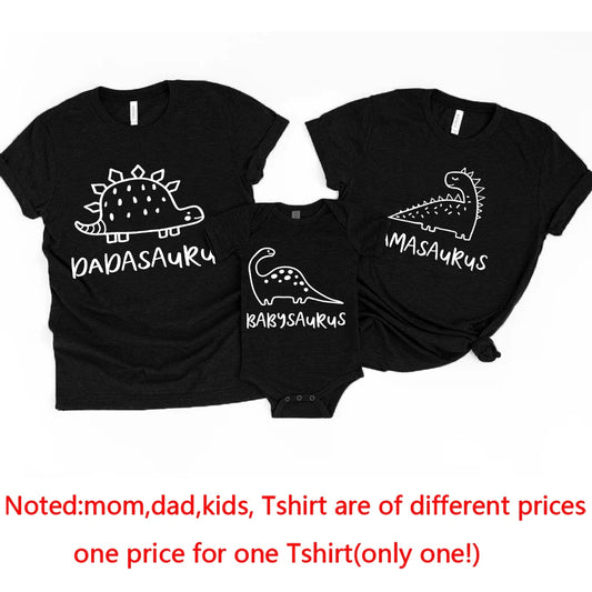 Dinosaur Family Shirts Mommy Daddy Shirt Baby Bodysuits Family Matching Outfits Short Sleeve Family Tshirt Family Gift Shirt