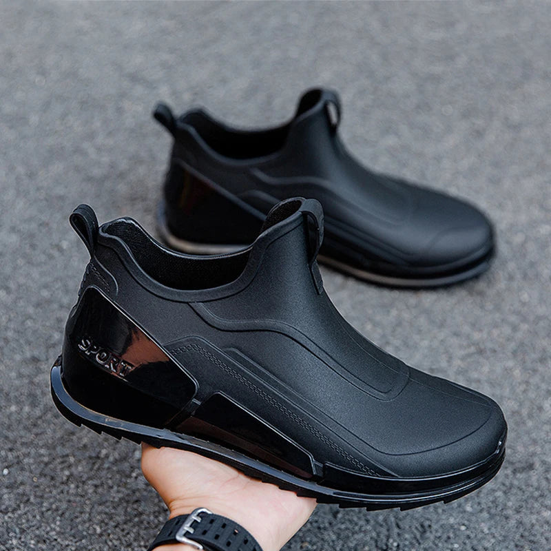 Ankle Rain Boots  Waterproof Shoes Outdoor Rain Boots Fishing Non-slip Rubber Shoes Thick Soled Water Shoes