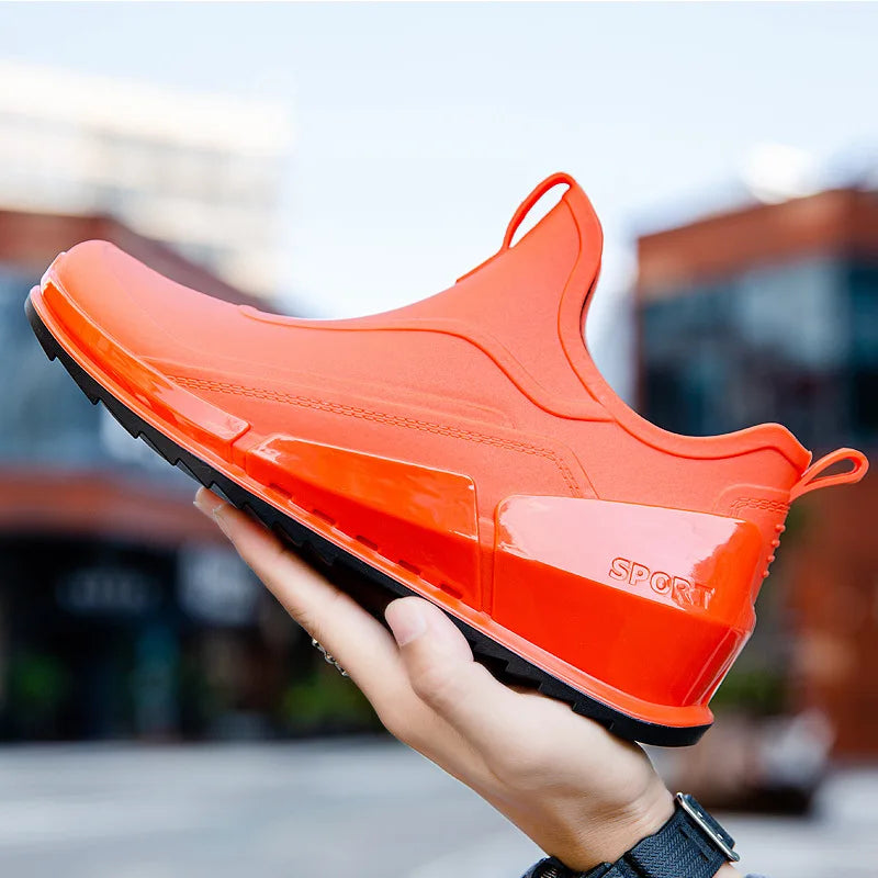 Ankle Rain Boots  Waterproof Shoes Outdoor Rain Boots Fishing Non-slip Rubber Shoes Thick Soled Water Shoes