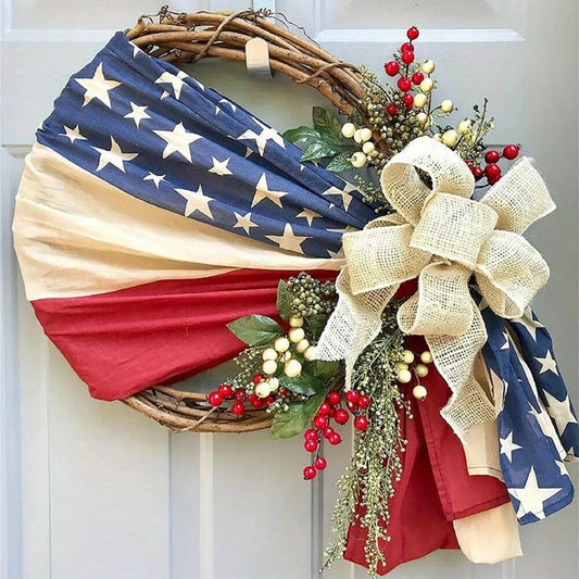 4Th of July Independence Day Wreath Decorations, Summer Patriotic Independence Day Wreath, Memorial Day Wreaths for
