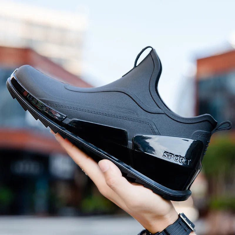 Ankle Rain Boots  Waterproof Shoes Outdoor Rain Boots Fishing Non-slip Rubber Shoes Thick Soled Water Shoes