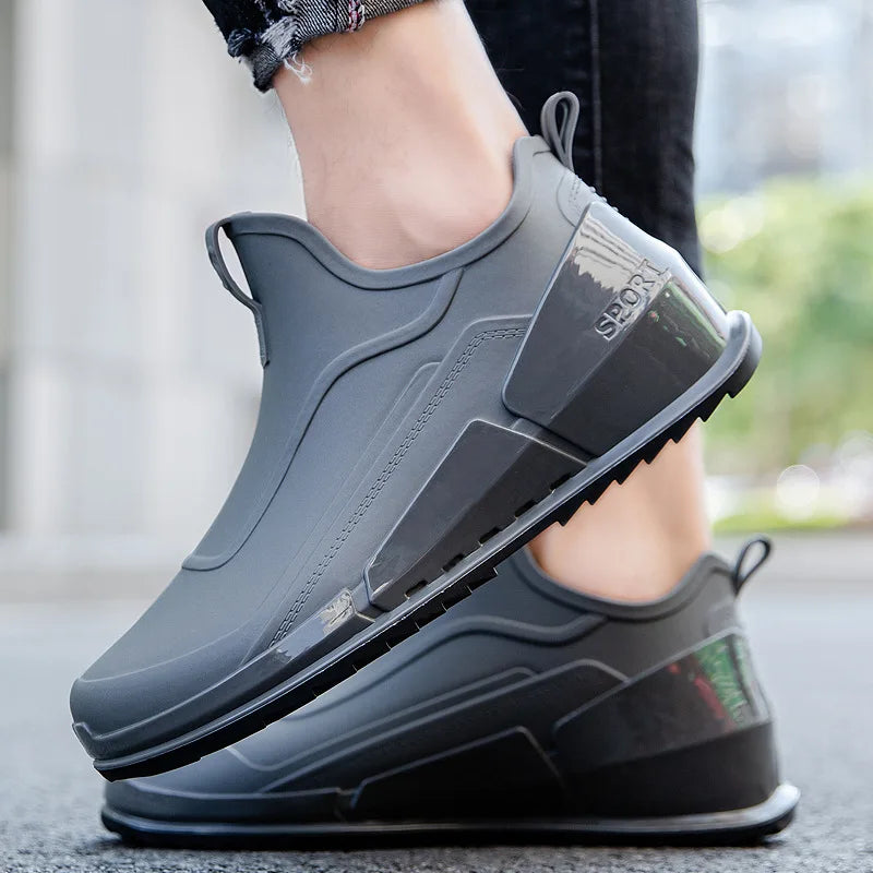 Ankle Rain Boots  Waterproof Shoes Outdoor Rain Boots Fishing Non-slip Rubber Shoes Thick Soled Water Shoes