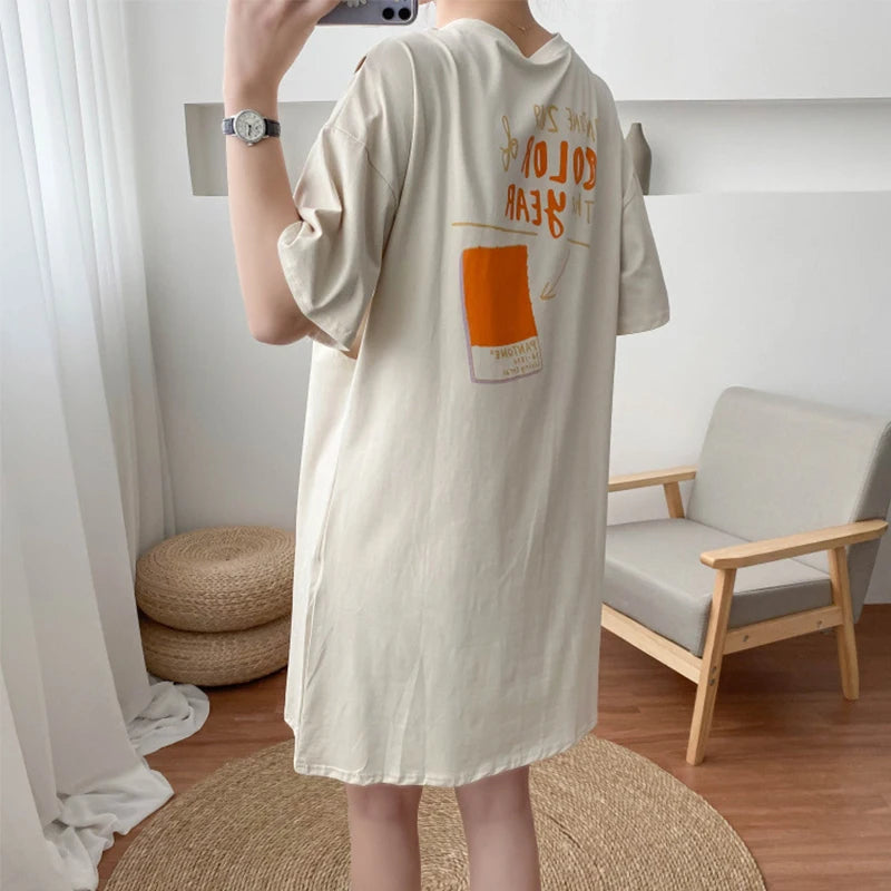 Mom Pregnant Summer Breastfeeding T-shirt Short Sleeve O-neck Printing Nursing Tops Pregnant Women Outer Clothes For Postpartum