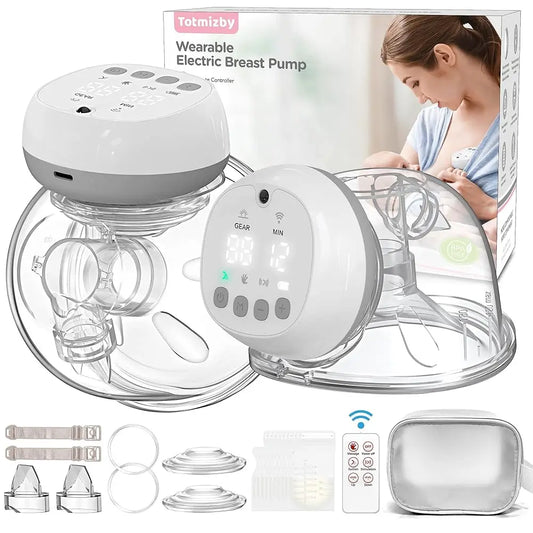 2 Pcs Electric Wearable Breast Pump Silent Milk Extractor Painless Automatic Milker Comfort Breastfeeding 1200mAh USB Chargable