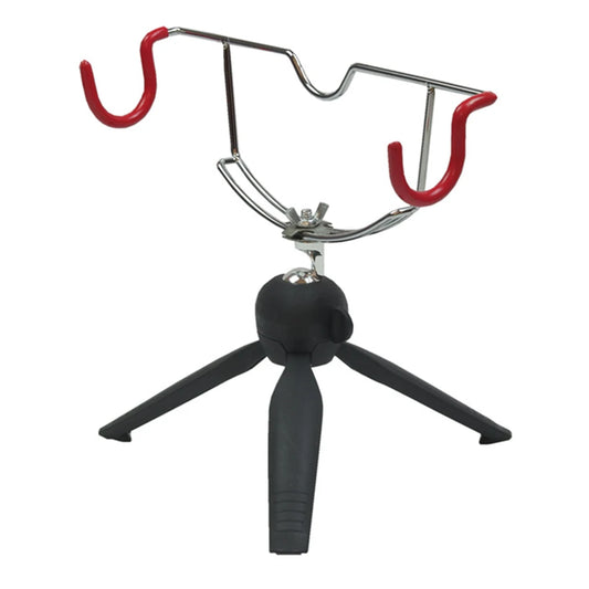 Portable Ice Fishing Rod Holder Adjustable Angle Double-Head Fish Pole Holder Metal Folding Rod Holder for Winter Sea Fishing