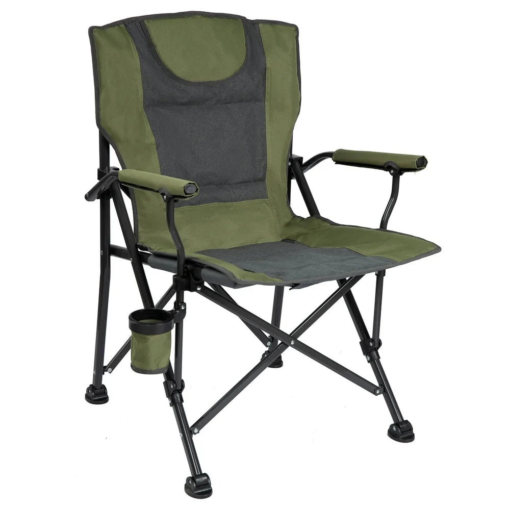 Heated Portable Camp Chair Lightweight USB Compatible Adjustable Backrest Outdoor Sports Cupholder Battery Required Easy